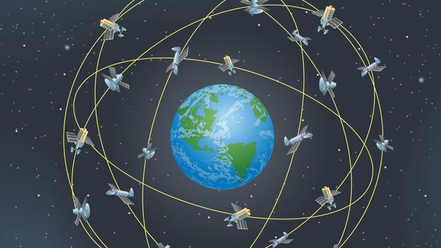Viele verschiedene Satelliten umkreisen die Erde 