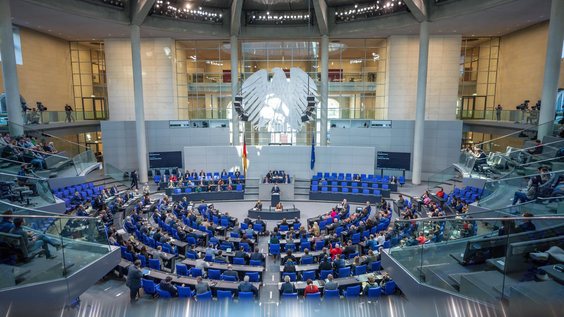 Das Plenum des Bundestags (Archivbild)