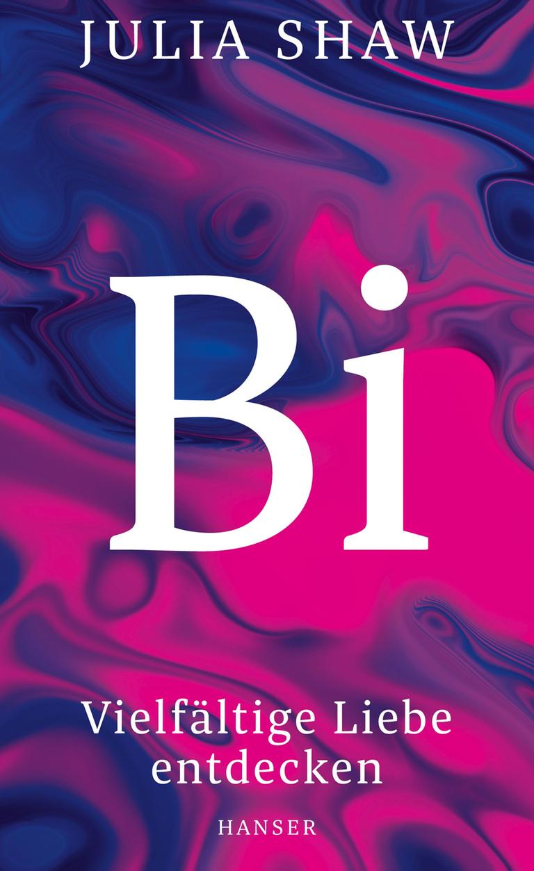Das Cover des Sachbuchs von Julia Shaw, "Bi. Vielfältige Liebe entdecken". Autorenname und Titel stehen auf einem farbenfrohen Hintergrund, in dem blaue und pinke Farben und Mischtöne aus diesen beiden Farben zu sehen sind. Das Cover des Sachbuchs von Julia Shaw, "Bi. Vielfältige Liebe entdecken". Autorenname und Titel stehen auf einem farbenfrohen Hintergrund, in dem blaue und pinke Farben und Mischtöne aus diesen beiden Farben zu sehen sind.
