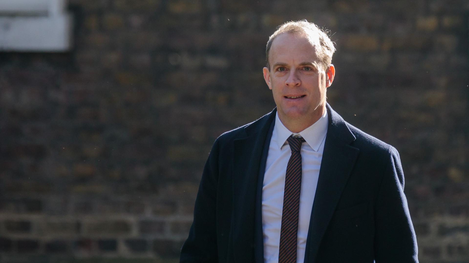 Der stellvertretende britische Premierminister und Justizminister Dominic Raab vor einer Kabinettssitzung in London / Avalon Der stellvertretende britische Premierminister und Justizminister Dominic Raab vor einer Kabinettssitzung in London / Avalon