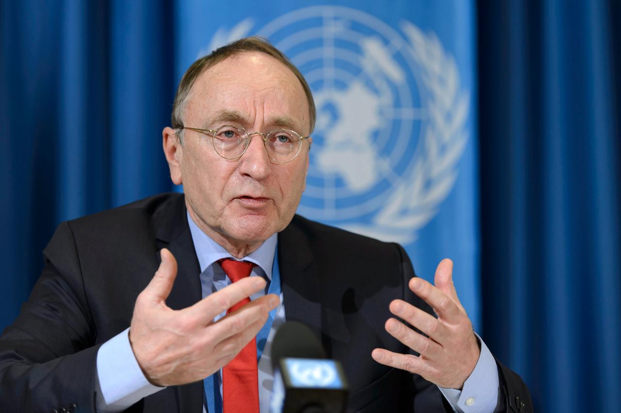 Joachim Rücker spricht als Präsident des UN-Menschenrechtsrats während einer Konferenz (Archivbild 2015) Joachim Rücker spricht als Präsident des UN-Menschenrechtsrats während einer Konferenz (Archivbild 2015)