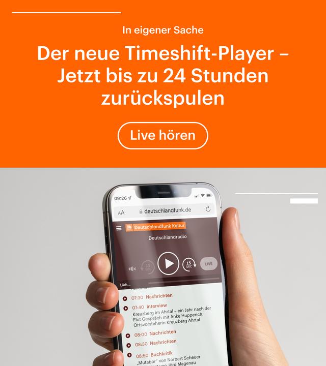 Das Bild zeigt den neuen Timeshift-Player fürs Web mit dem sich bis zu 24 Stunden zurückspulen lässt