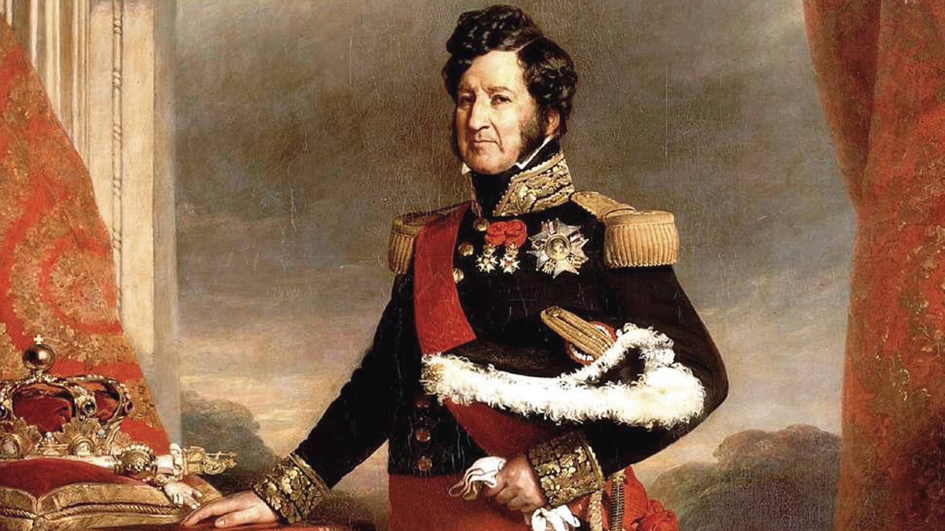 Der auch Bürgerkönig genannte französische König Louis-Philippe I. - etwa 1839 porträtiert von Franz Xaver Winterhalter. Der auch Bürgerkönig genannte französische König Louis-Philippe I. - etwa 1839 porträtiert von Franz Xaver Winterhalter.
