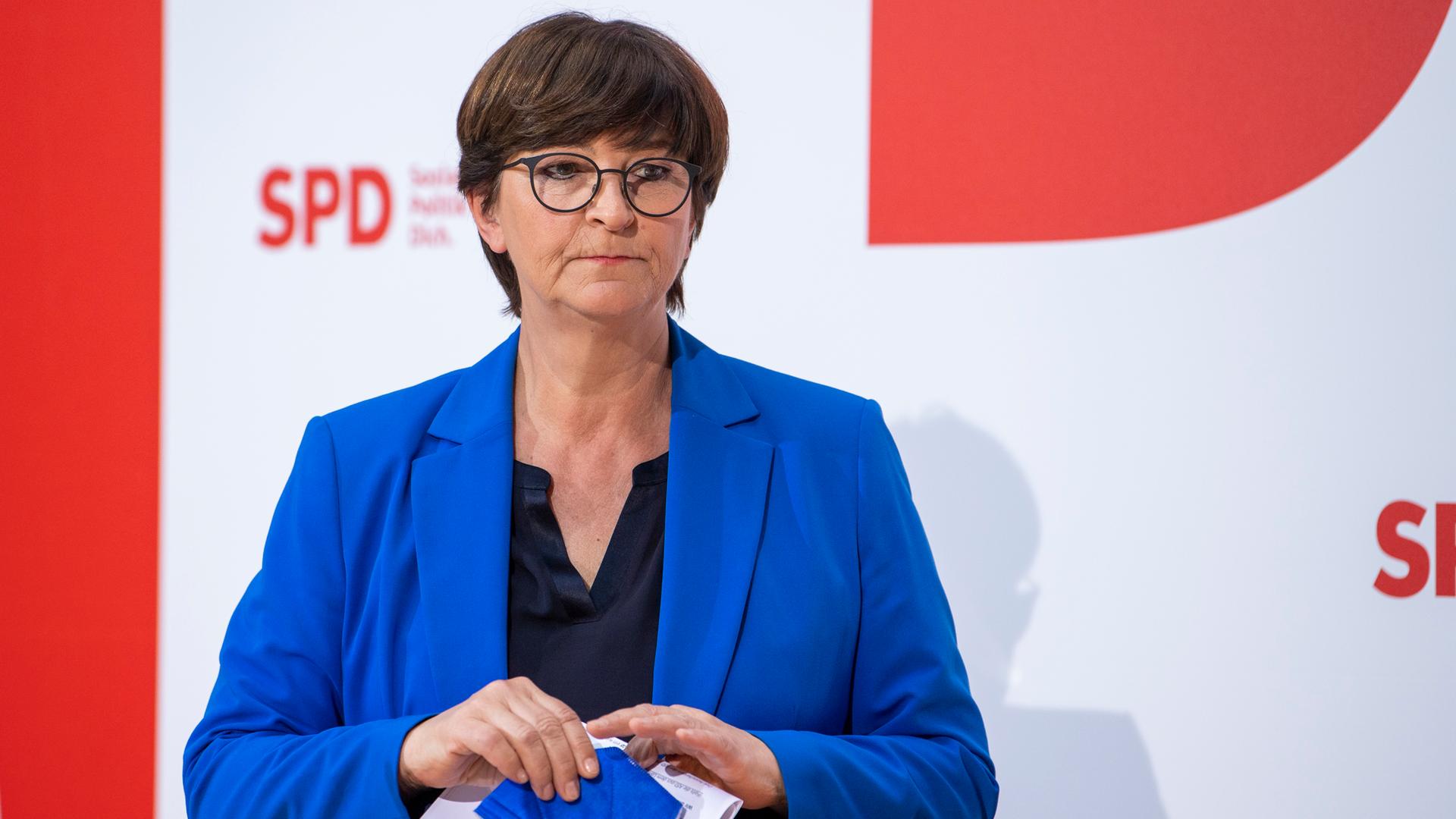 Saskia Esken, SPD-Bundesvorsitzende, im Mai 2022 Saskia Esken, SPD-Bundesvorsitzende, im Mai 2022