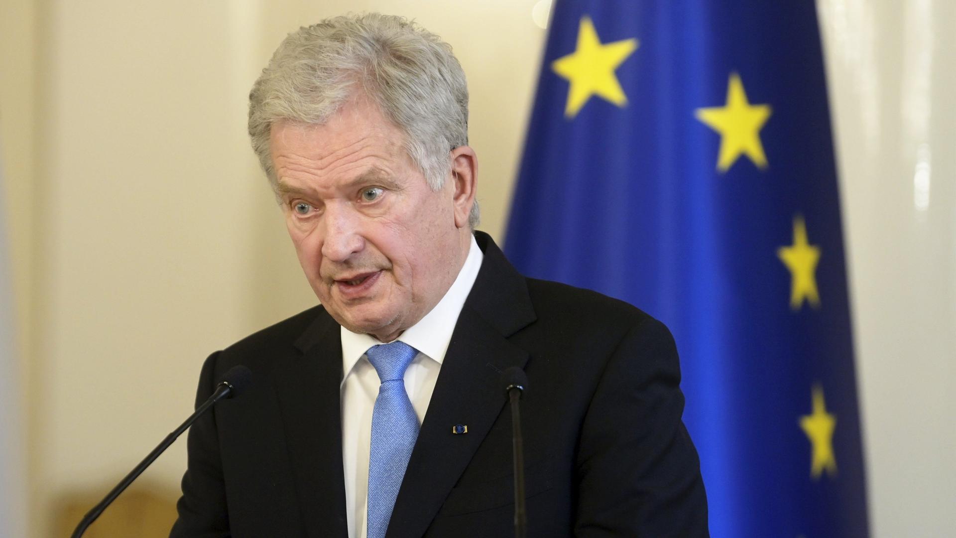 Der finnische Präsident Sauli Niinistö Der finnische Präsident Sauli Niinistö