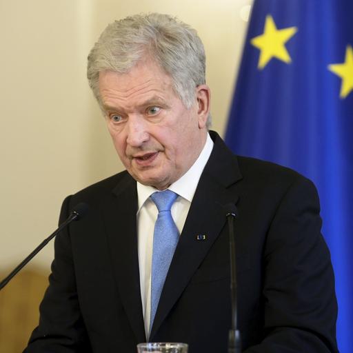 Finnlands Präsident Sauli Niinistö im November 2021 anlässlich des Besuchs des damaligen NATO-Generalsekretärs Jens Stoltenberg.