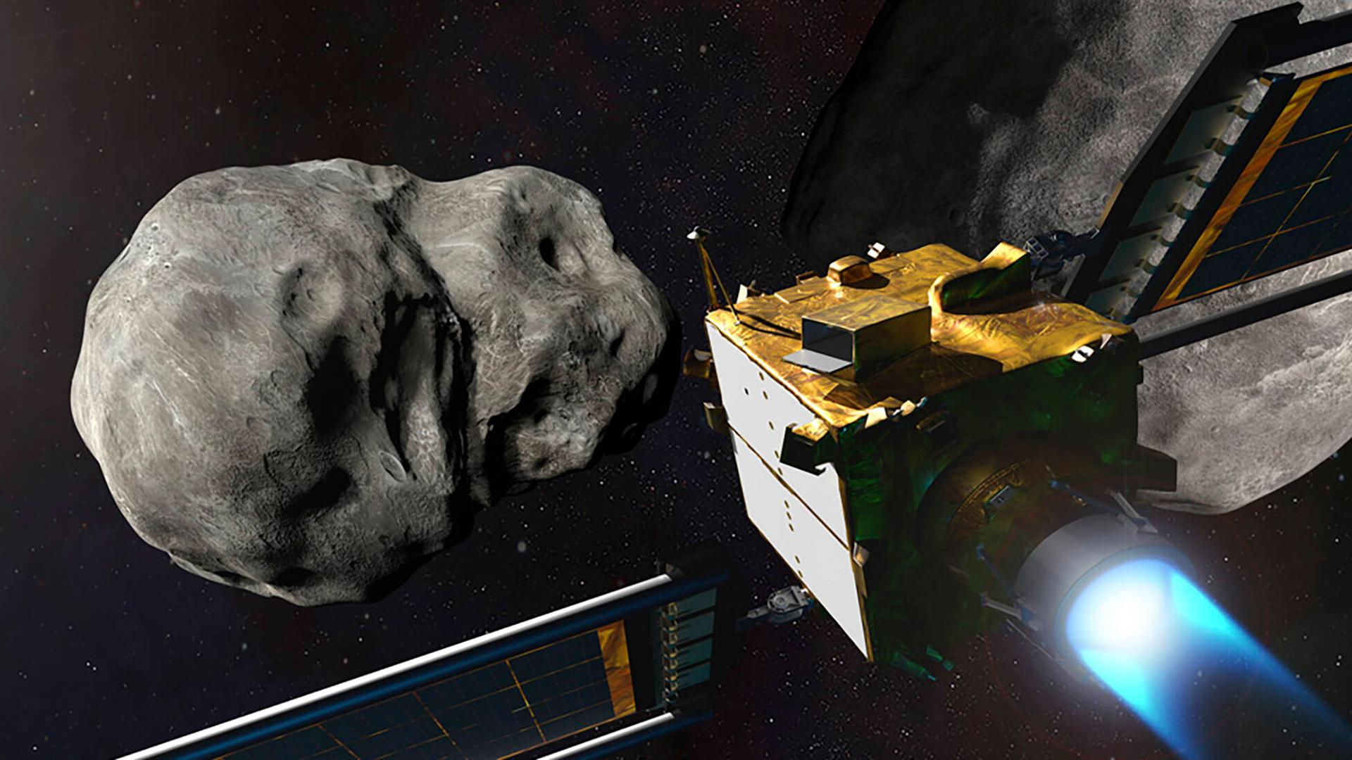 Dart-Sonde kollidiert mit einem Asteroiden