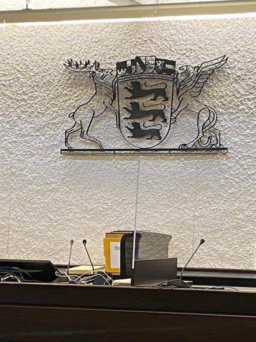 Prozesssaal Landgericht Stuttgart 