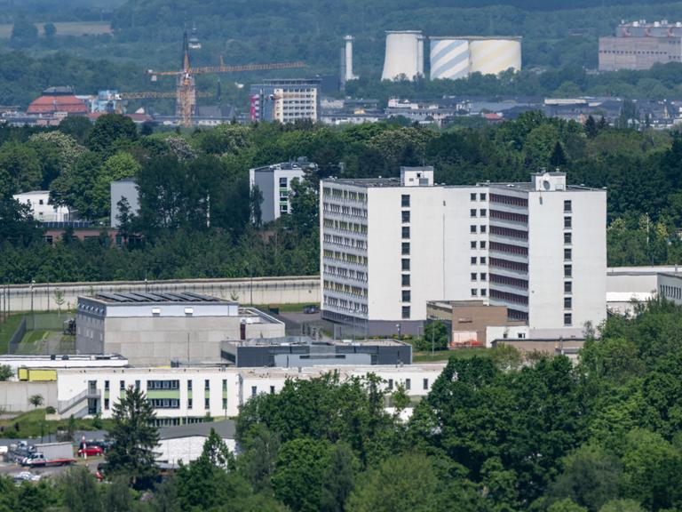 Blick auf die Justizvollzugsanstalt Chemnitz. 