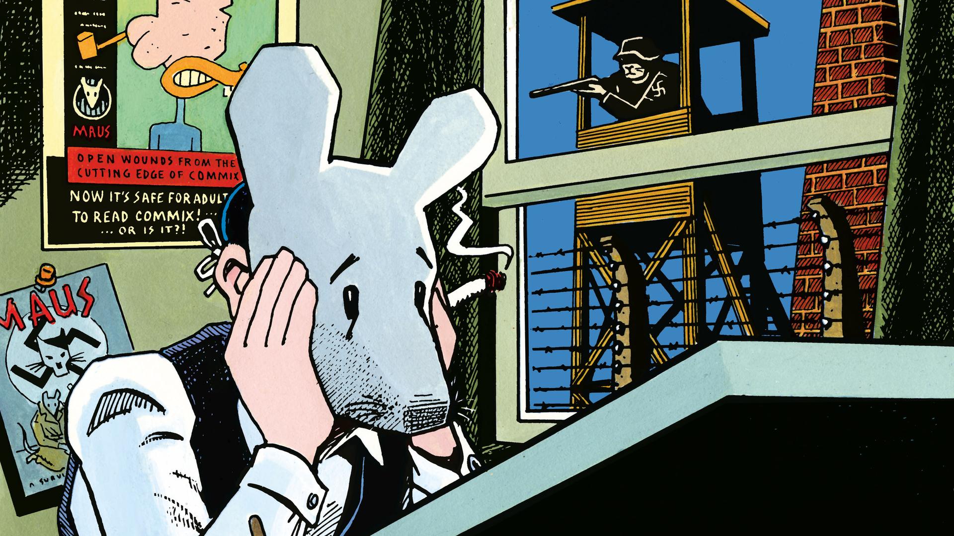 Eine undatierte Aufnahme zeigt eine Zeichnung aus den berühmten "Maus"-Büchern von Art Spiegelman. Das Jüdische Museum in New York zeigte 2013 die Werke des Comic-Autors in einer großen Retrospektive. Eine undatierte Aufnahme zeigt eine Zeichnung aus den berühmten "Maus"-Büchern von Art Spiegelman. Das Jüdische Museum in New York zeigte 2013 die Werke des Comic-Autors in einer großen Retrospektive.