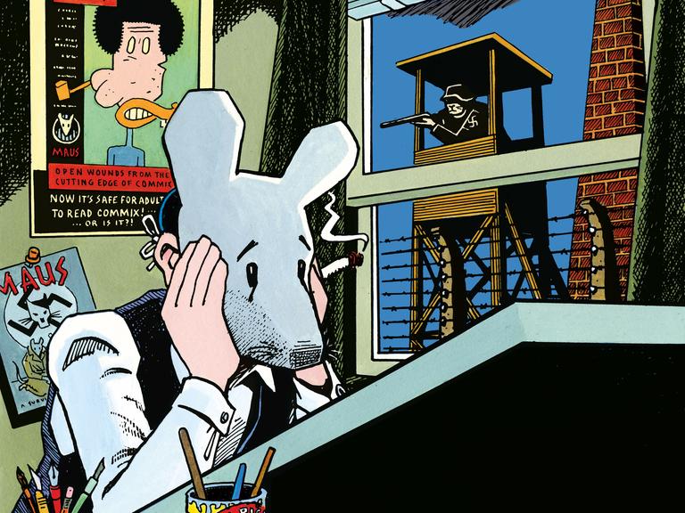 Eine undatierte Aufnahme zeigt eine Zeichnung aus den berühmten "Maus"-Büchern von Art Spiegelman. Das Jüdische Museum in New York zeigte 2013 die Werke des Comic-Autors in einer großen Retrospektive. 