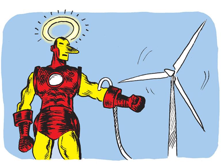 Iron Man mit Windradanschluss