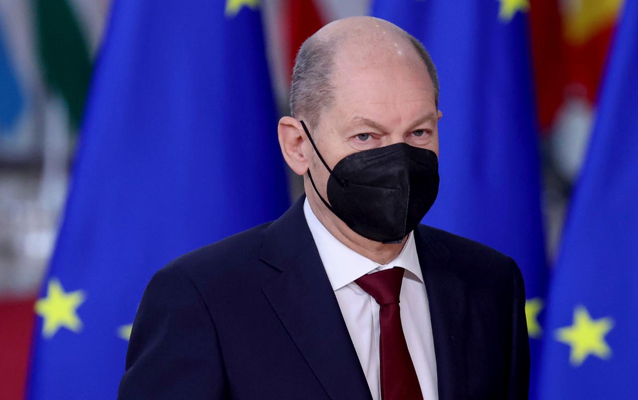 Bundeskanzler Olaf Scholz (SPD) beim EU-Gipfel im Gebäude des Europäischen Rates. Bundeskanzler Olaf Scholz (SPD) beim EU-Gipfel im Gebäude des Europäischen Rates.
