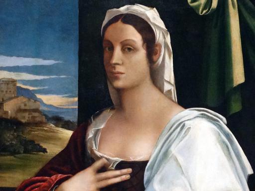 Porträt der Renaissance-Dichterin Vittoria Colonna (Ausschnitt aus einem Gemälde Sebastiano del Piombos aus dem 16. Jahrhundert