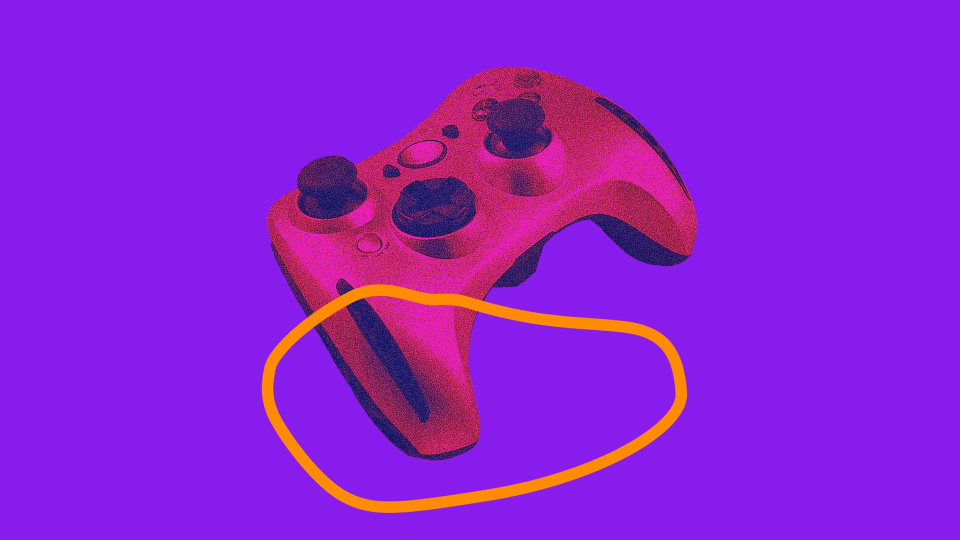 Ein Game-Controller in einer grafischen Darstellung Ein Game-Controller in einer grafischen Darstellung