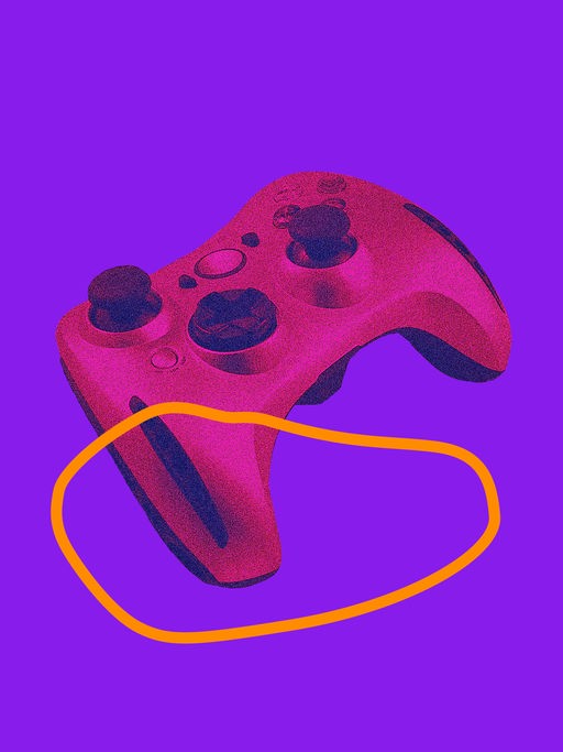 Ein Game-Controller in einer grafischen Darstellung