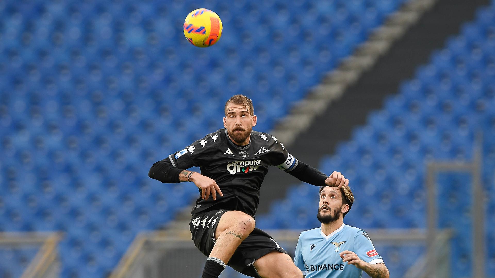 6th January 2022; Olimpico Stadium, Rome, Italy; Serie A championship football, SS Lazio versus Empoli; Andrea La Mantia 6th January 2022; Olimpico Stadium, Rome, Italy; Serie A championship football, SS Lazio versus Empoli; Andrea La Mantia