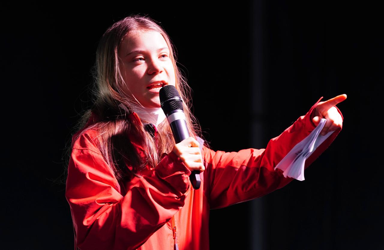 Greta Thunberg spricht am 5. November 2021 anlässlich des Klimagipfels in Glasgow. Greta Thunberg spricht am 5. November 2021 anlässlich des Klimagipfels in Glasgow.