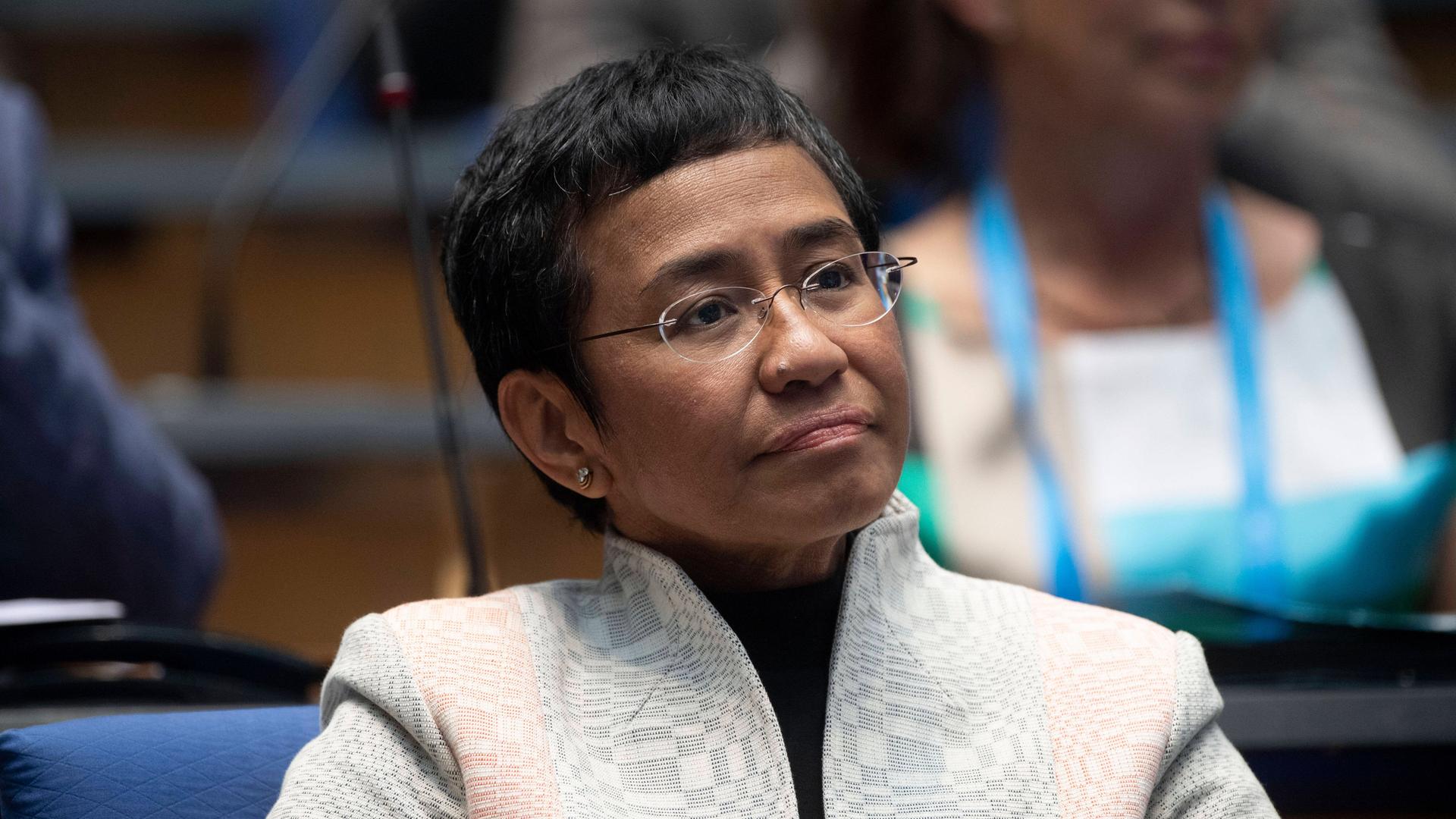 Die Journalistin Maria Ressa beim Global Media Forum (GMF) der Deutschen Welle Die Journalistin Maria Ressa beim Global Media Forum (GMF) der Deutschen Welle