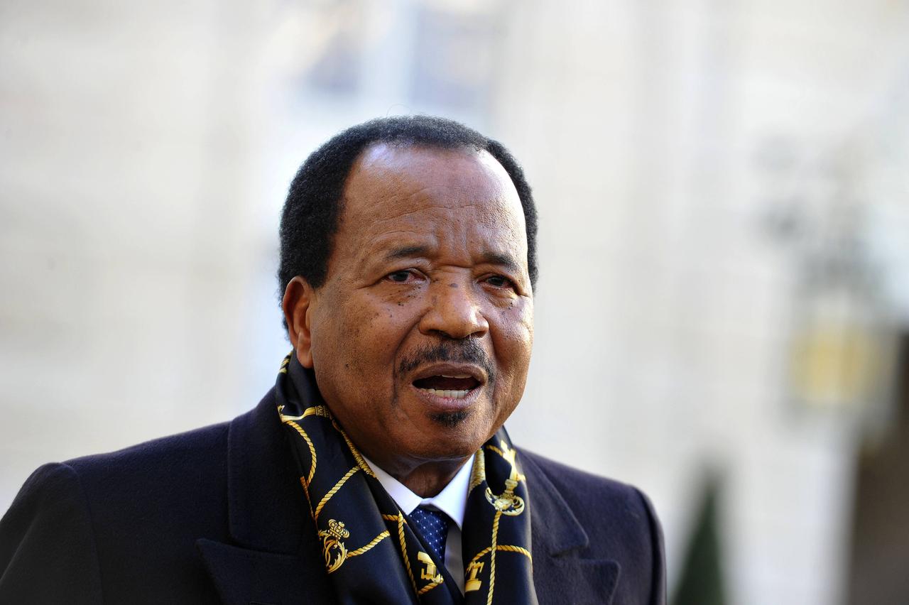 Porträt von Kameruns Präsident Paul Biya Porträt von Kameruns Präsident Paul Biya