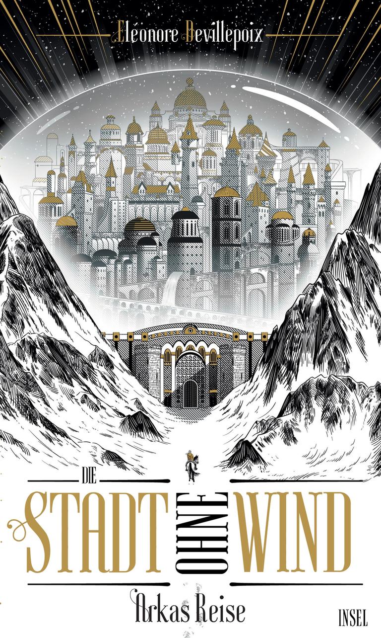 Auf dem Cover des Buchs "Die Stadt ohne Wind" von Éléonore Devillepoix ist der Teil und der Name der Autorin gedruckt. Außerdem ist eine Fantasiestadt abgebildet. Auf dem Cover des Buchs "Die Stadt ohne Wind" von Éléonore Devillepoix ist der Teil und der Name der Autorin gedruckt. Außerdem ist eine Fantasiestadt abgebildet.