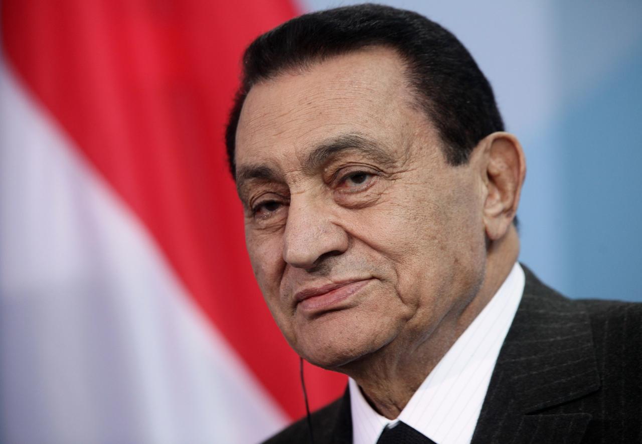 Portrait vom ägyptischen Präsident Hosni Mubarak, der im März 2010 Deutschland besucht Portrait vom ägyptischen Präsident Hosni Mubarak, der im März 2010 Deutschland besucht
