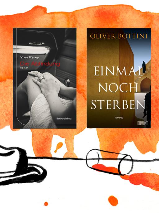 Die Krimibestenliste November 2022. Platz eins: Yves Ravey: "Die Abfindung", Platz zwei: Oliver Bottini: "Einmal noch sterben" und Platz drei: Cherie Jones: "Wie die einarmige Schwester das Haus fegt".