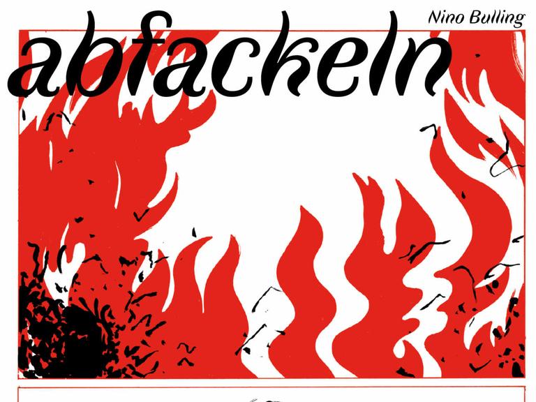 Lodernde Flammen auf der Titelseite des Comics "abfackeln"
