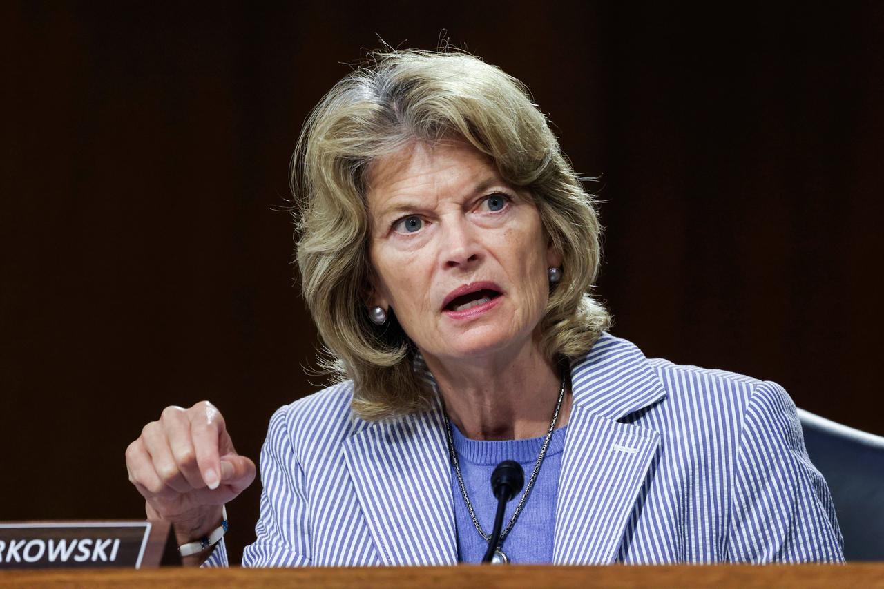 Sen. Lisa Murkowski, R-Alaska, speaks during a hearing on Capitol Hill in Washington, on June 17, 2021. Murkowski continues to have a substantial cash advantage over her opponent backed by former President Donald Trump, who has vowed revenge on the incumbent Alaska Republican. Murkowski brought in more than $1.5 million in the three-month period ending March 31, 2022, according to Federal Election Commission filings. The quarterly reports were due Friday, April 15. Murkowski ended the quarter with $5.2 million cash on hand with no debt. (Evelyn Hockstein/Pool Photo via AP, File) Sen. Lisa Murkowski, R-Alaska, speaks during a hearing on Capitol Hill in Washington, on June 17, 2021. Murkowski continues to have a substantial cash advantage over her opponent backed by former President Donald Trump, who has vowed revenge on the incumbent Alaska Republican. Murkowski brought in more than $1.5 million in the three-month period ending March 31, 2022, according to Federal Election Commission filings. The quarterly reports were due Friday, April 15. Murkowski ended the quarter with $5.2 million cash on hand with no debt. (Evelyn Hockstein/Pool Photo via AP, File)