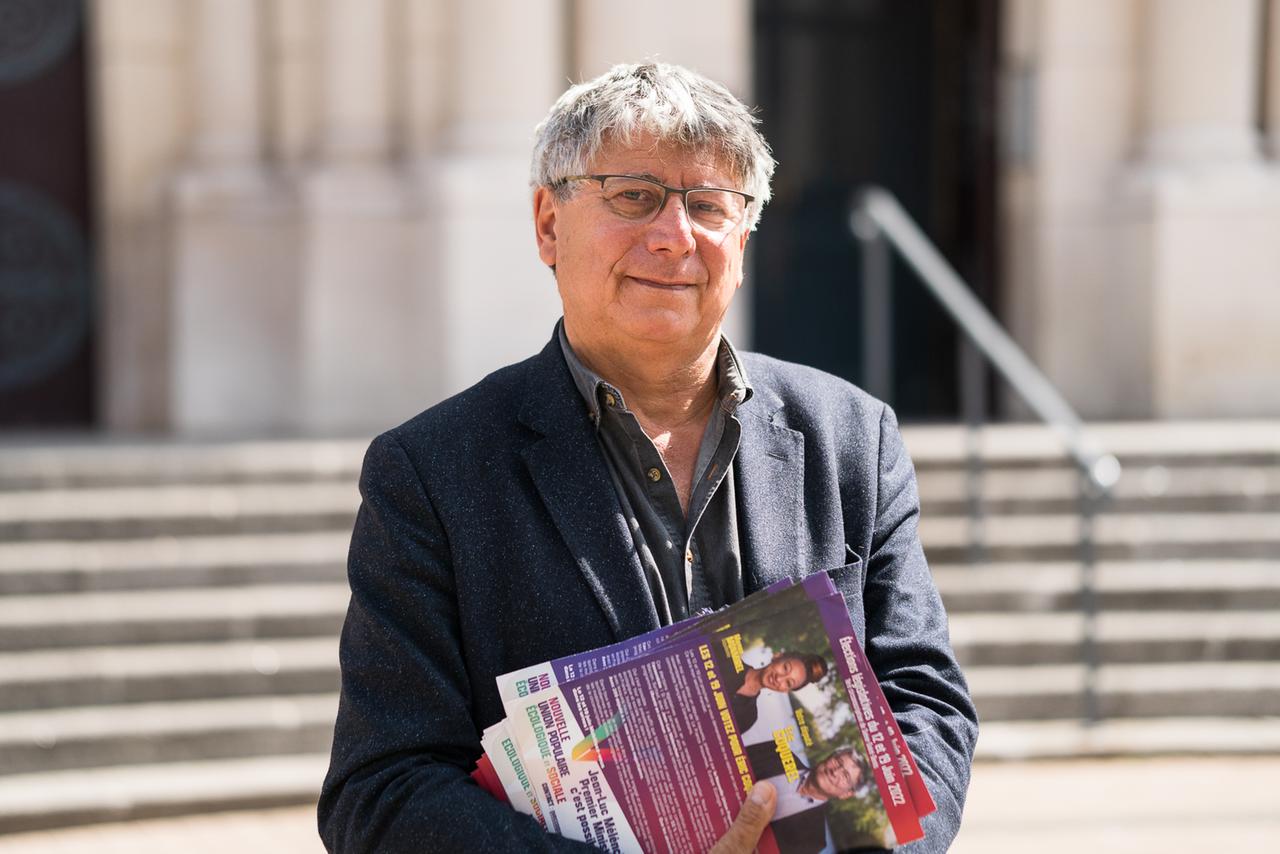Politiker Éric Coquerel von der linken Partei France Insoumise. Politiker Éric Coquerel von der linken Partei France Insoumise.