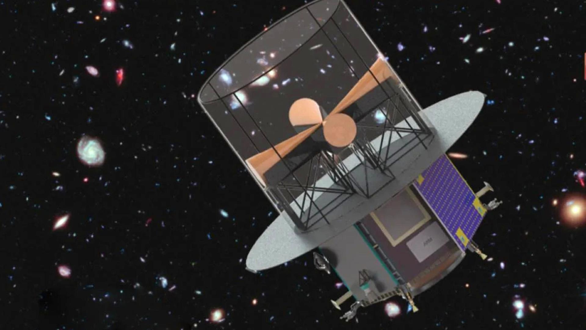 Eine Illustration des DARE-Satelliten
