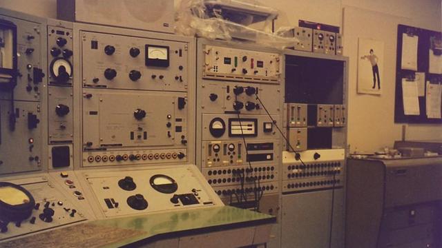 Aufnahme eines Messplatzes in der Messtechnik beim Deutschlandfunk, 1970 Aufnahme eines Messplatzes in der Messtechnik beim Deutschlandfunk, 1970