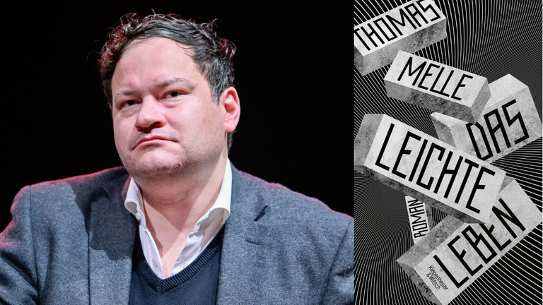 Der Autor Thomas Melle und das Cover von "Das leichte Leben" Der Autor Thomas Melle und das Cover von "Das leichte Leben"