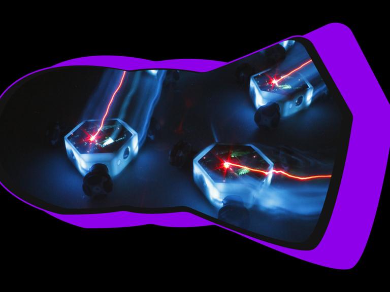 Keyvisual der Ausstellung "BioMedien. Das Zeitalter der Medien mit lebensähnlichem Verhalten"