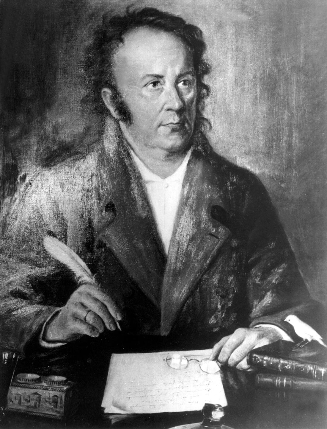 Der Schriftsteller und Philosoph Jean Paul (1763-1825) in einer zeitgenössischen Darstellung. Der Schriftsteller und Philosoph Jean Paul (1763-1825) in einer zeitgenössischen Darstellung.