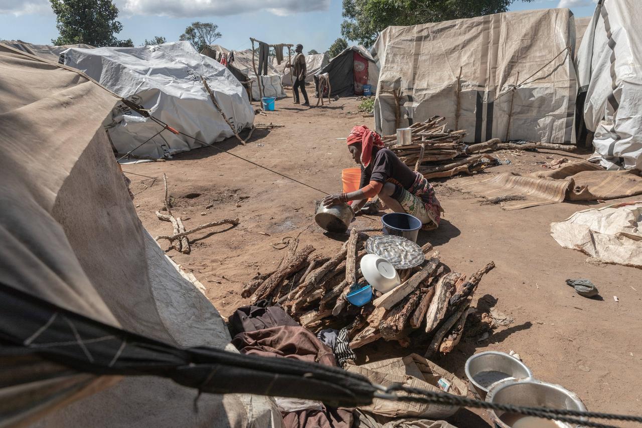 Übergangslager für Geflüchtete in Cabo Delgado, Mosambik, Sommer 2021 Übergangslager für Geflüchtete in Cabo Delgado, Mosambik, Sommer 2021
