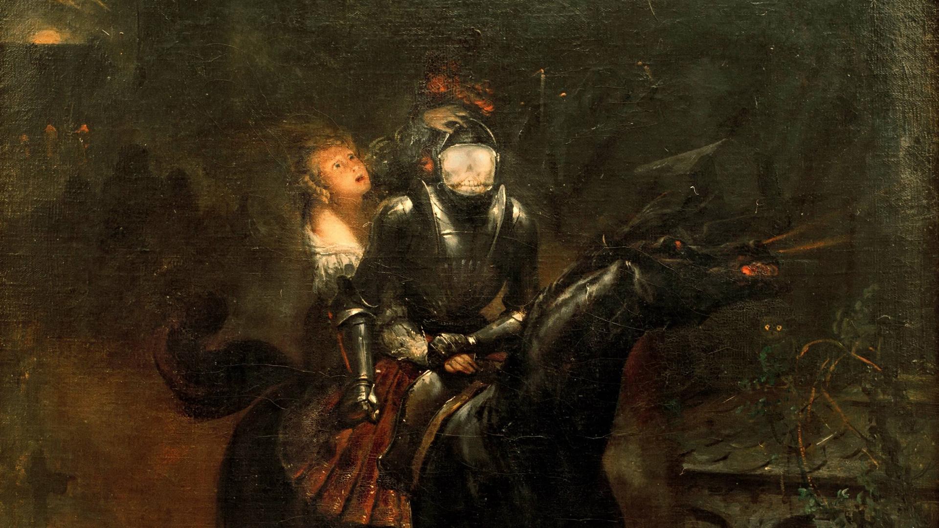 Berühmt wurde Gottfried August Bürger auch mit seiner unheimlichen Ballade "Lenore", hier illustriert vom französischen Maler Horace Vernet Berühmt wurde Gottfried August Bürger auch mit seiner unheimlichen Ballade "Lenore", hier illustriert vom französischen Maler Horace Vernet