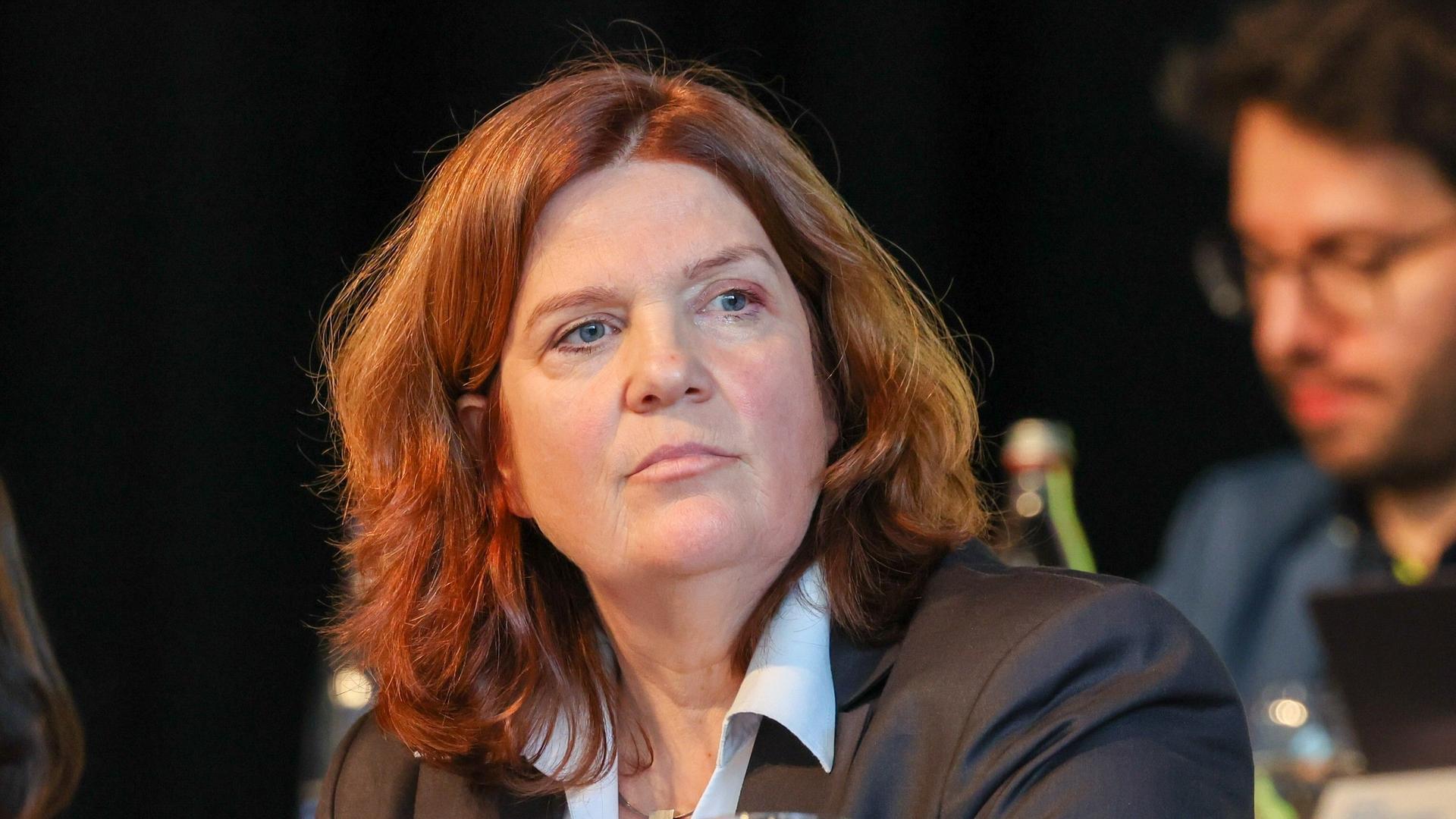 Die Vorsitzende des Bauausschusses im Bundestag, Sandra Weeser, FDP, beim Landesparteitag in Rheinland-Pfalz.