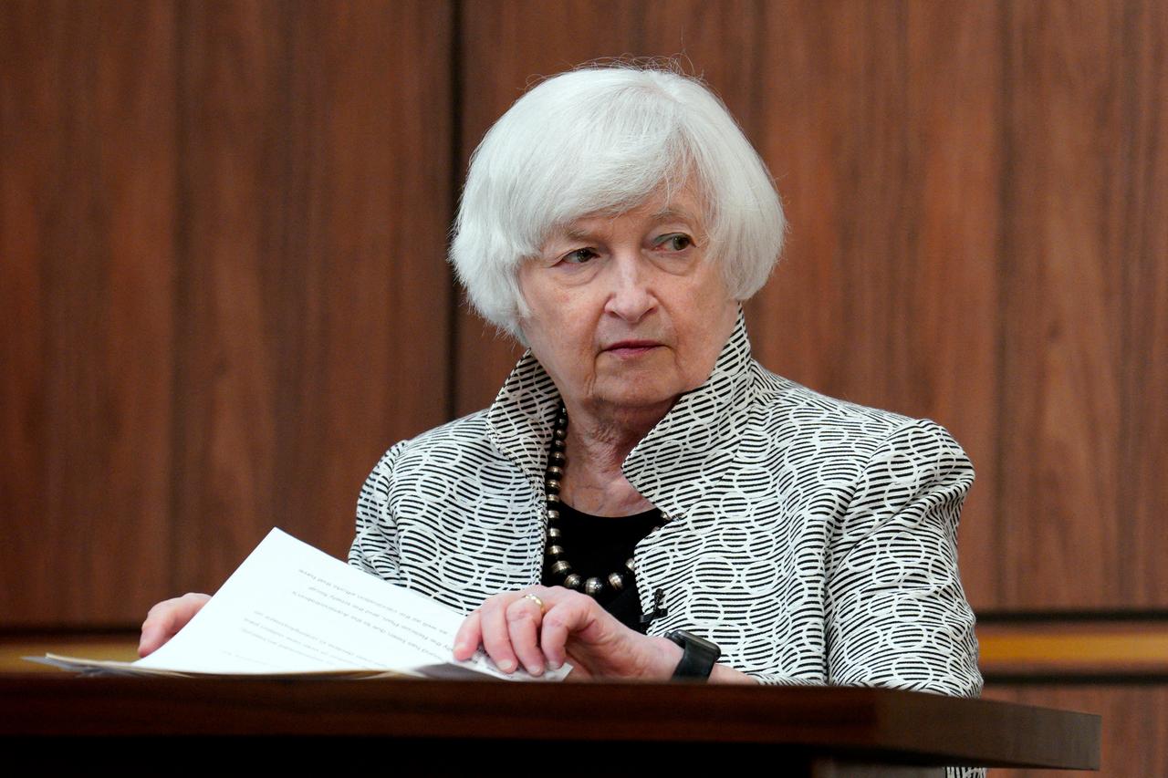 Die US-amerikanische Finanzministerin Janet Yellen Die US-amerikanische Finanzministerin Janet Yellen