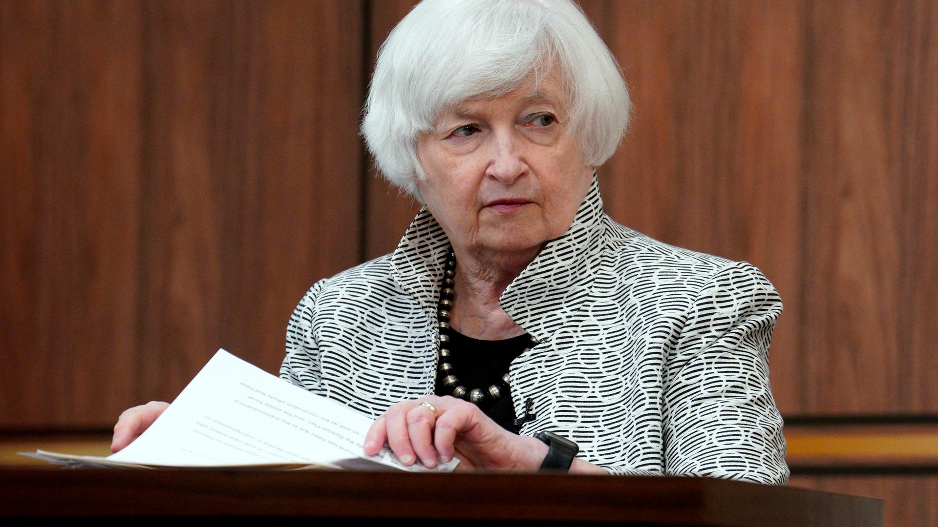 Die US-Finanzministerin Janet Yellen Die US-Finanzministerin Janet Yellen