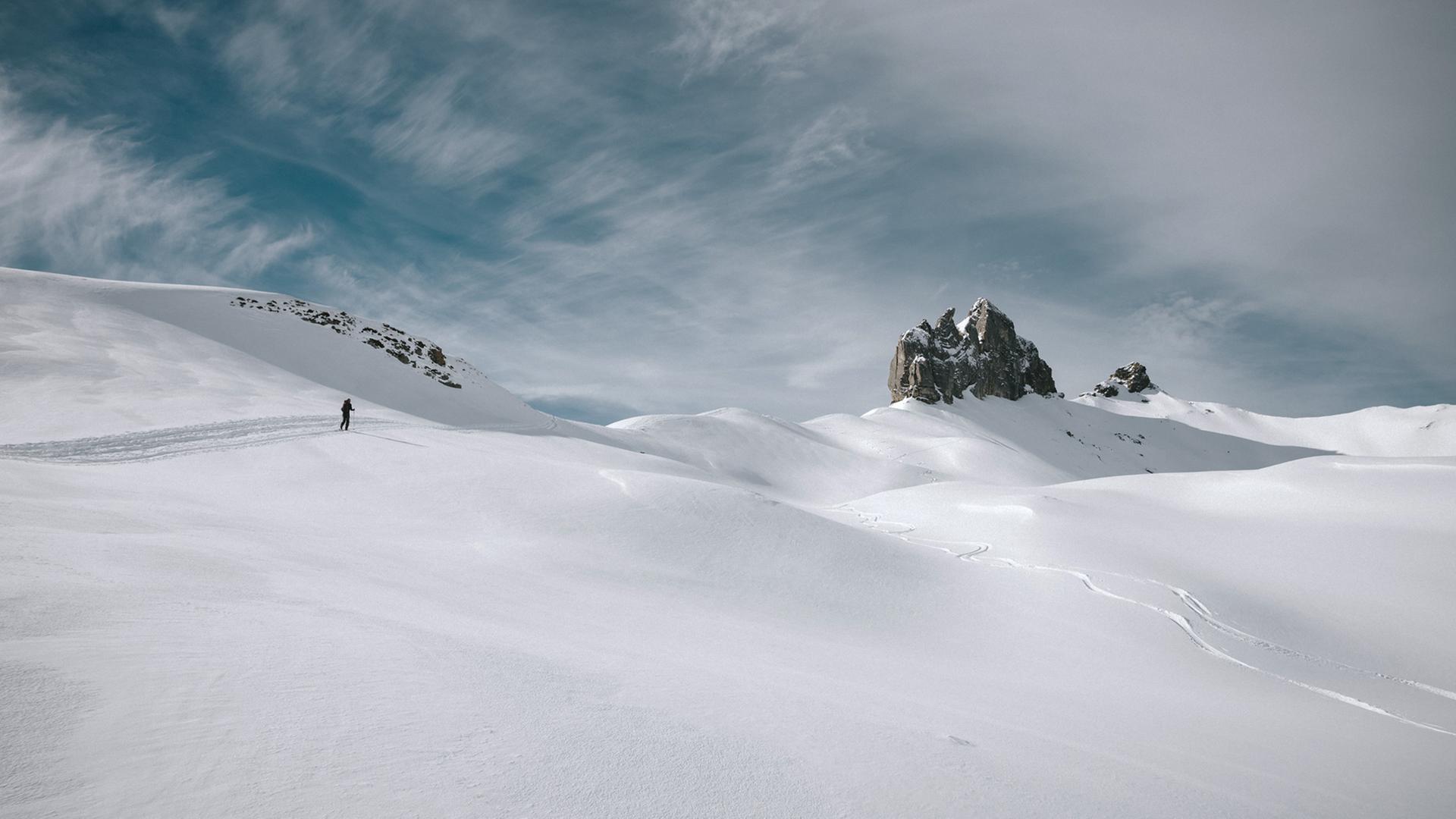 Eine Schneelandschaft in den Bergen. Eine Schneelandschaft in den Bergen.
