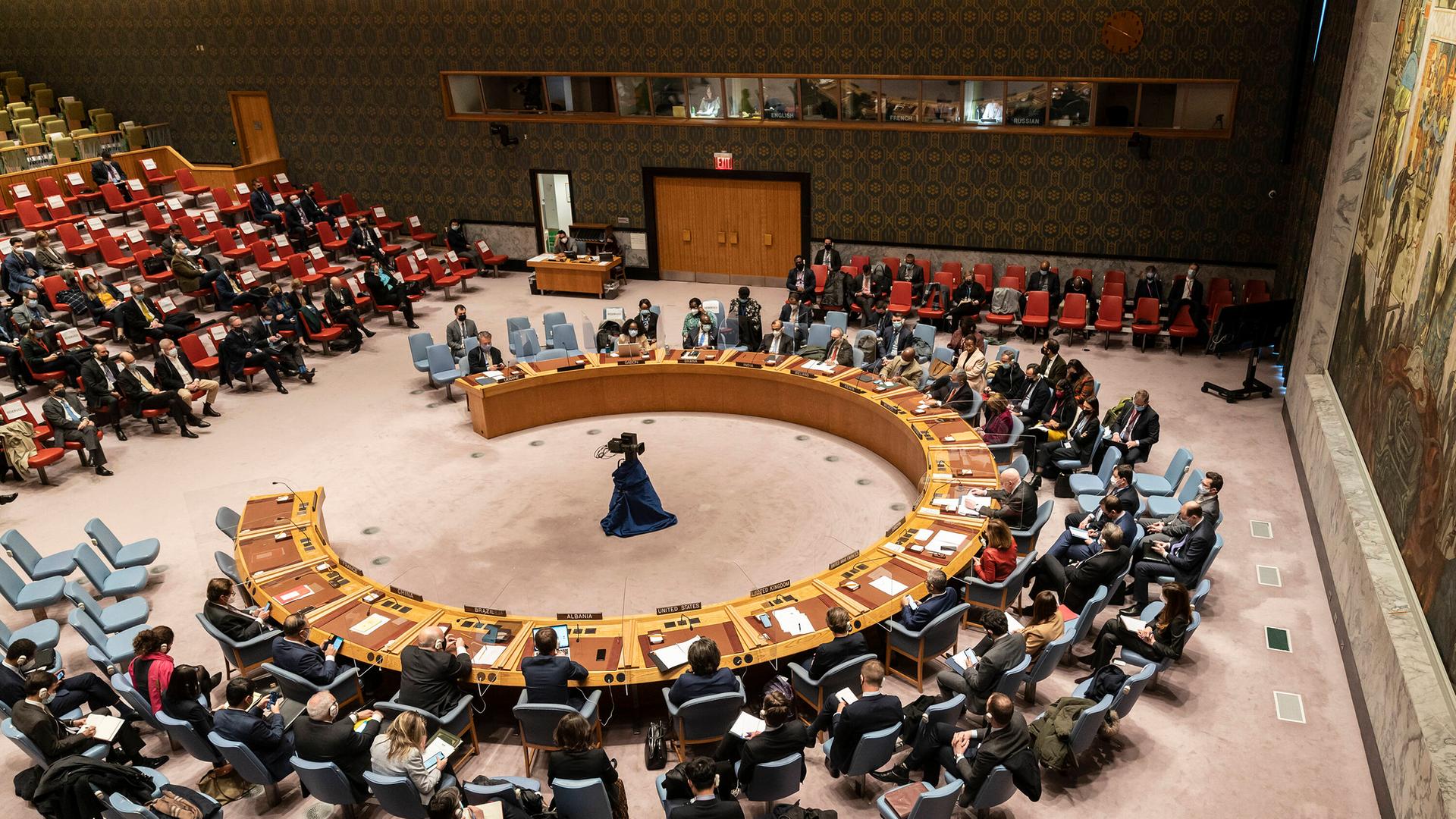 Blick auf den Sitzungssaal des UNO-Sicherheitsrats in New York. (Archivbild)
