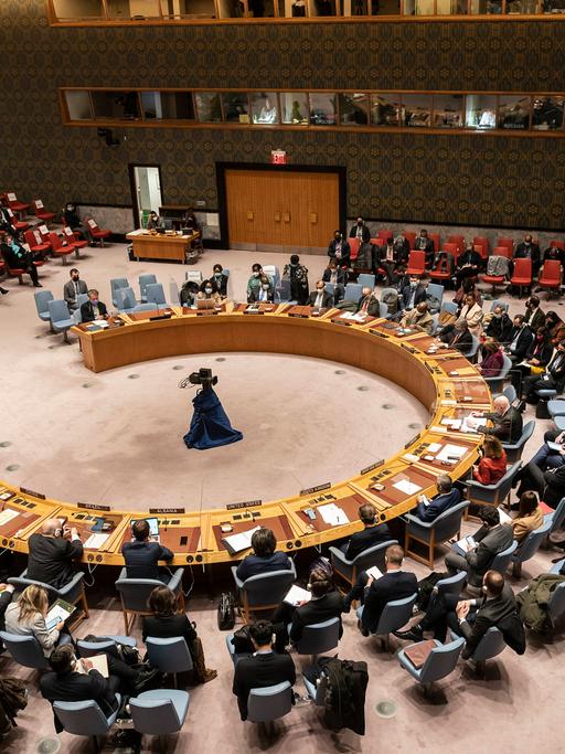Blick auf den Sitzungssaal des UNO-Sicherheitsrats in New York.
