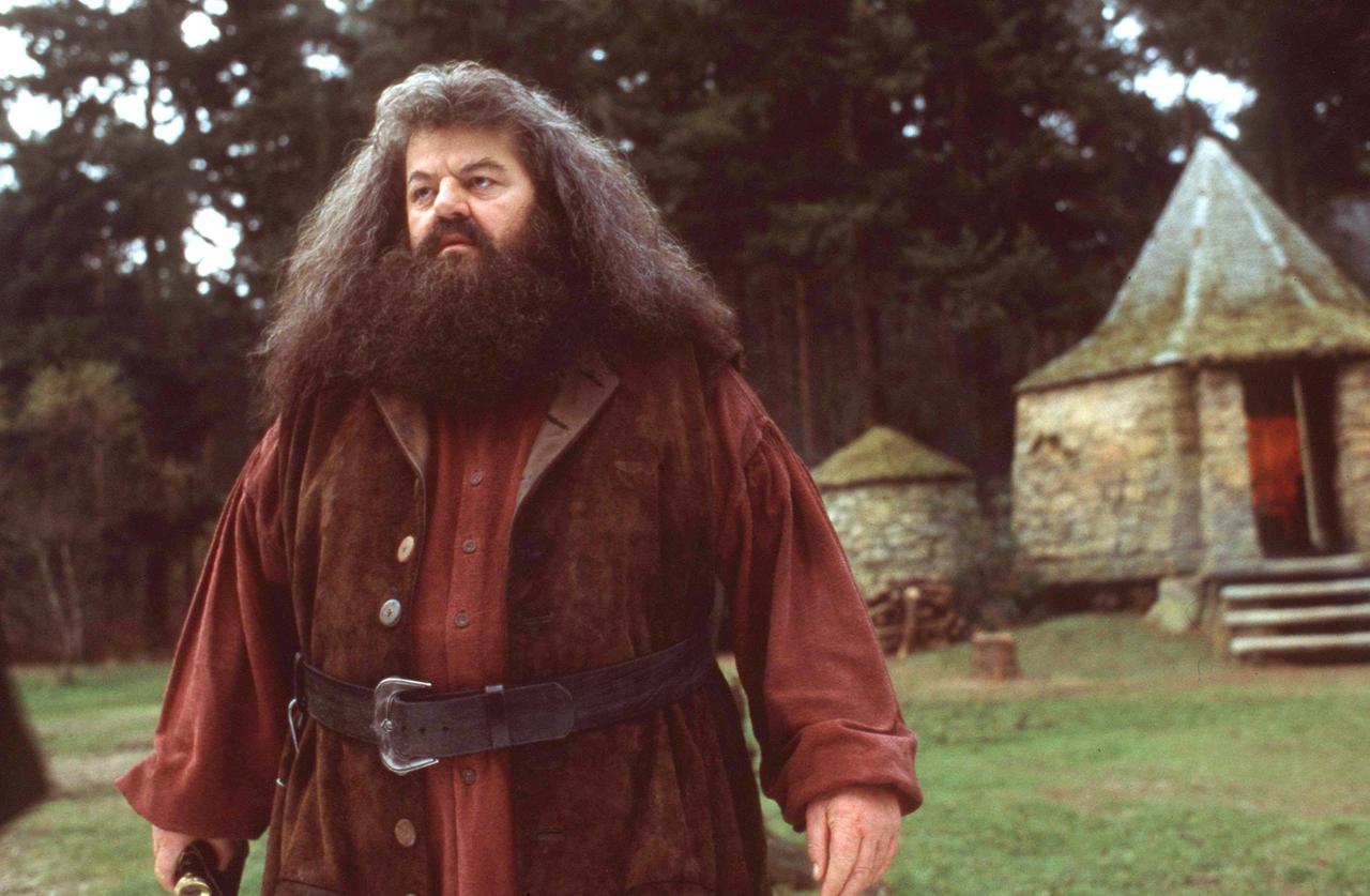 Robbie Coltrane als "Hagrid" in den Harry-Potter-Filmen. 
