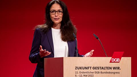Yasmin Fahimi wird Vorsitzende des Deutschen Gewerkschaftsbunds, DGB.