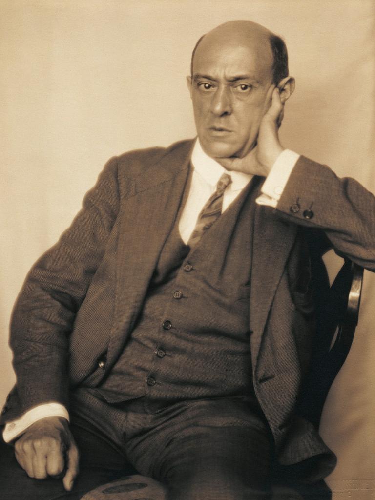 Österreich - 20. Jahrhundert. Arnold Schönberg (Wien, 1874 - Los Angeles, 1951), in Österreich geborener amerikanischer Komponist in einem historischen Porträt.