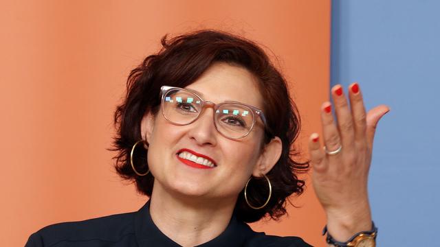 Ferda Ataman, Antidiskriminierungsbeauftragte des Bundes, bei einer Pressekonferenz
