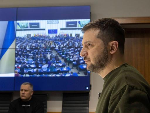 Das Europäische Parlament zeichnet das ukrainische Volk mit dem Sacharow-Preis aus - Präsident Wolodymyr Selenskyj ist live dabei via Videoschalte