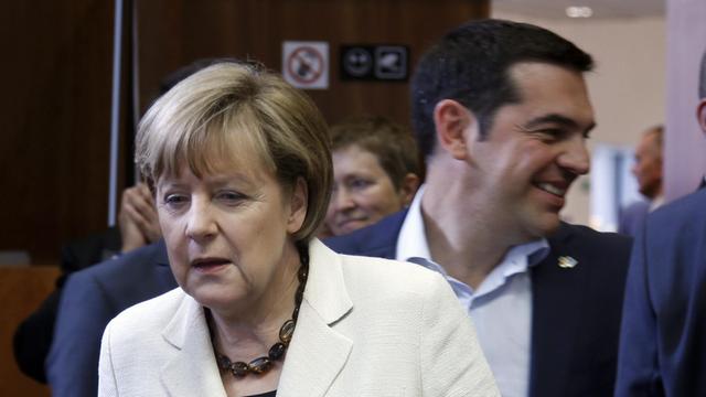 Angela Merkel und Alexis Tsipras in Brüssel
