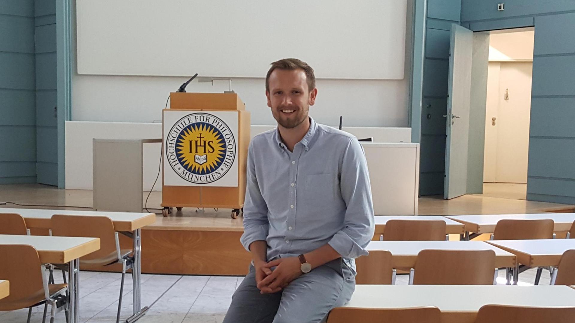 Jonas Bedford-Strohm in der Aula der Hochschule für Philosophie der Jesuiten in München Jonas Bedford-Strohm in der Aula der Hochschule für Philosophie der Jesuiten in München